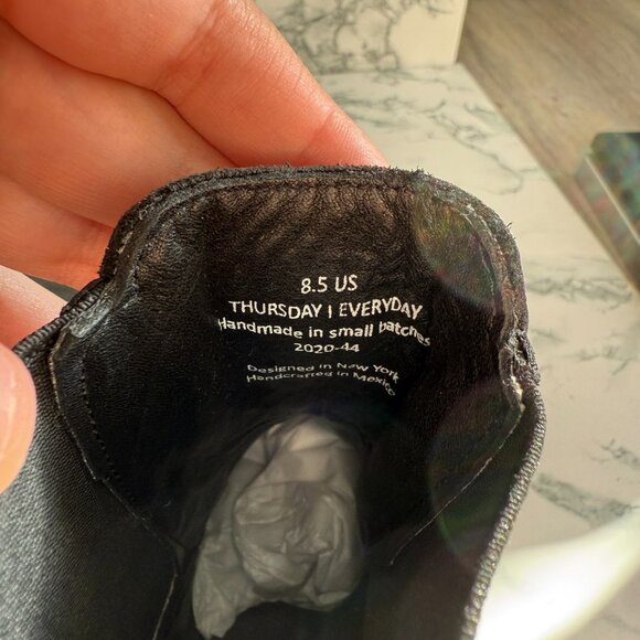 Thursday Boot Women 8.5 Knockout Boot Chelsea Black Nubuck Leather Pull On Shoe - Picture 7 of 8